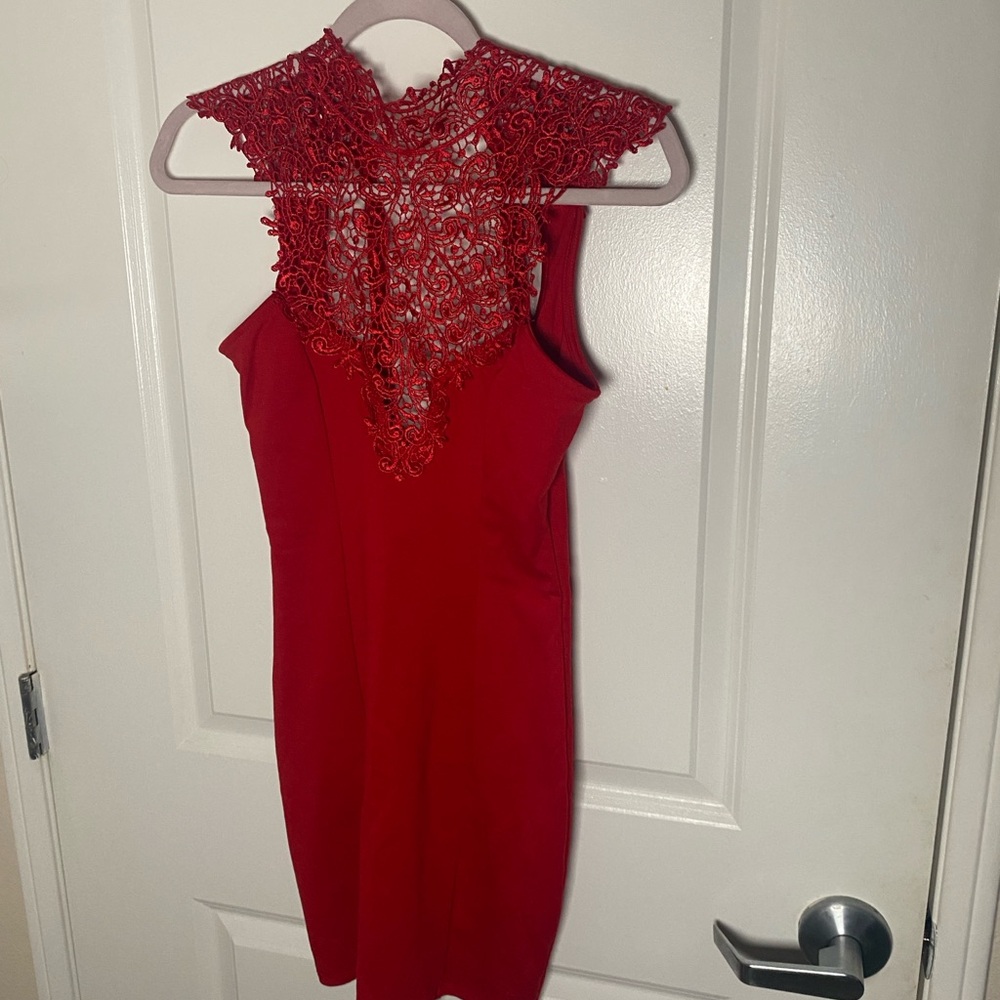 Lulu's Chic Red Backless Dress - image 3